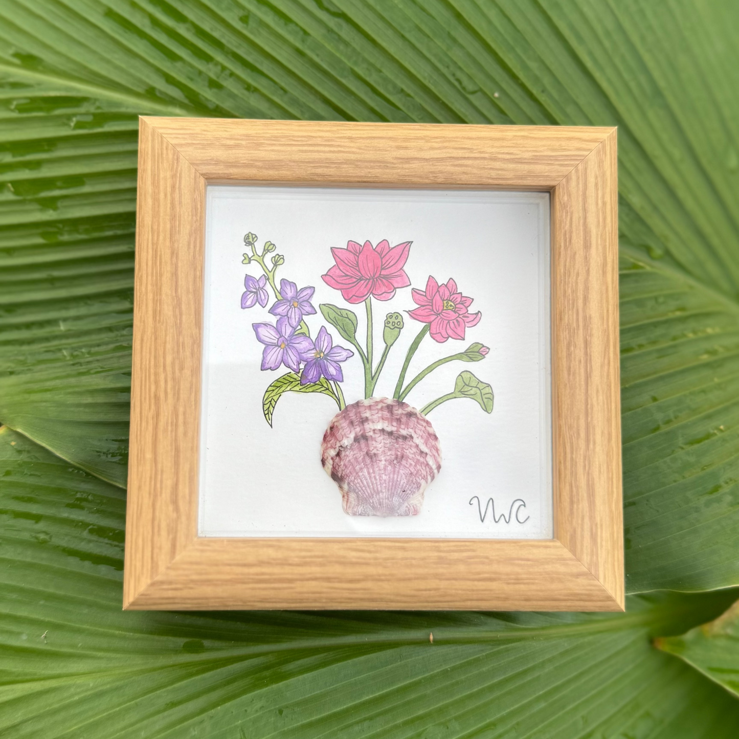 July - Larkspur & Waterlilly